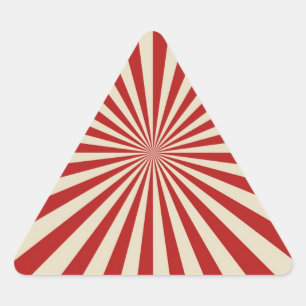 Pegatina Triangular Rueda clásica de la vuelta de las palomitas retras