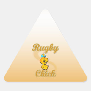 Pegatina Triangular Rugby Chick