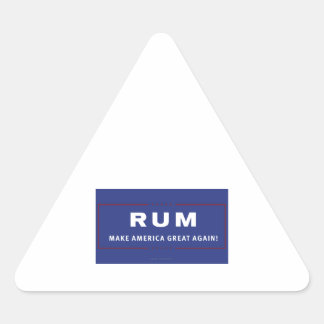 Pegatina Triangular Rum Haz que Estados Unidos vuelva a ser grande
