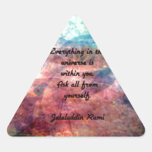 Pegatina Triangular Rumi Cita Sobre La Energía Y El Universo