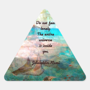 Pegatina Triangular Rumi Inspiration Quote Acerca Del Universo