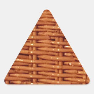 Pegatina Triangular Rústico estilo de campo de cestas de mimbre marrón