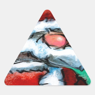 Pegatina Triangular Santa Claus