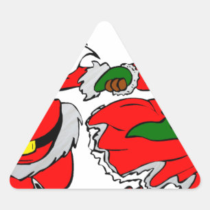 Pegatina Triangular santa negra mrs claus