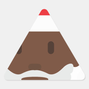 Pegatina Triangular santa negro claus emoji