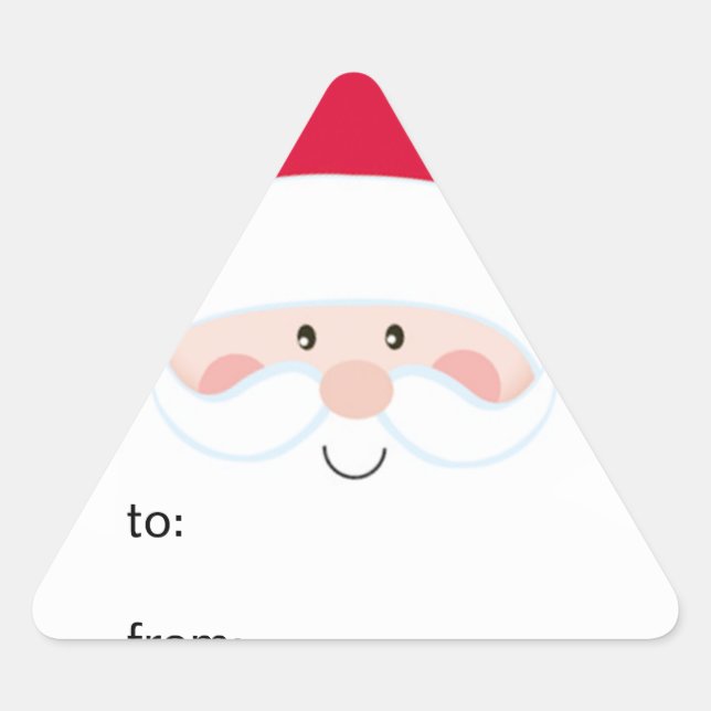 Pegatina Triangular Santa Para De (Anverso)
