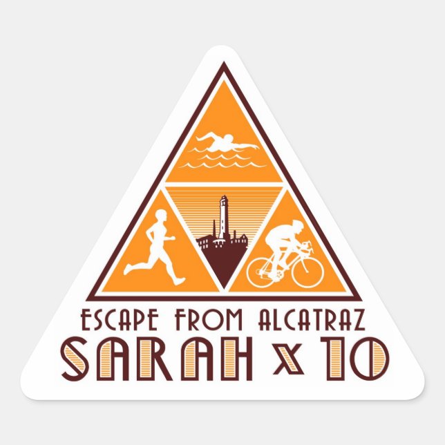 Pegatina Triangular ¡Sarah pegatinas! (Anverso)