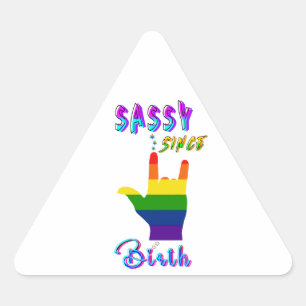 Pegatina Triangular Sassy desde el nacimiento