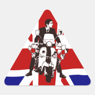 Pegatina Triangular Scooter Rider UJ 2 mod triangle pegatinas