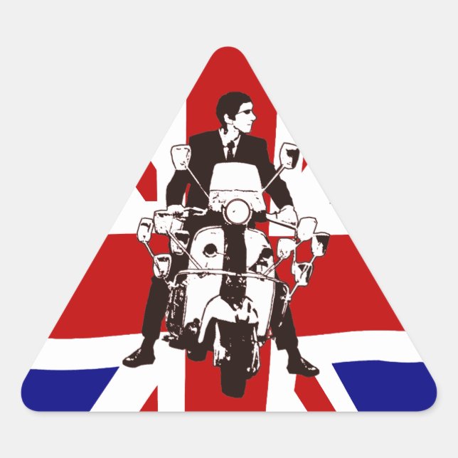Pegatina Triangular Scooter Rider UJ 2 mod triangle pegatinas (Anverso)