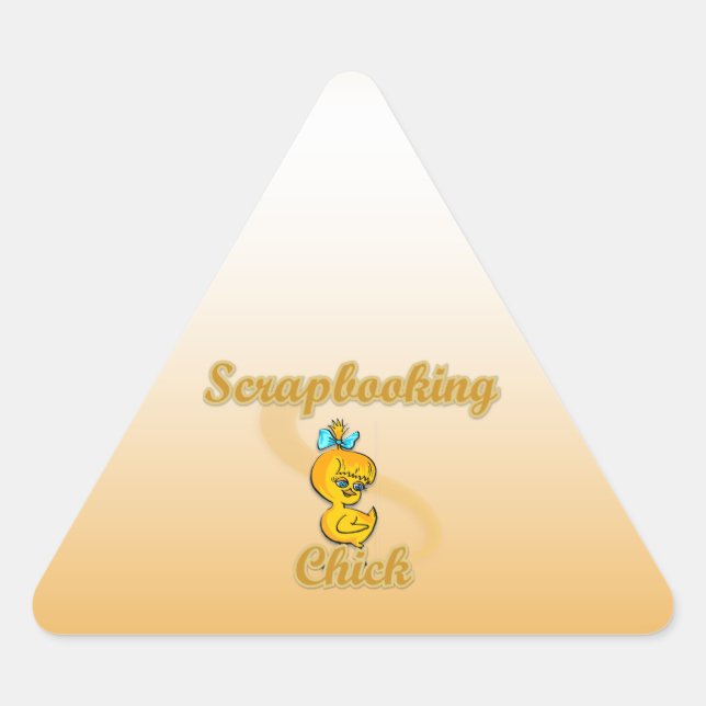 Pegatina Triangular Scrapbooking Chick (Anverso)