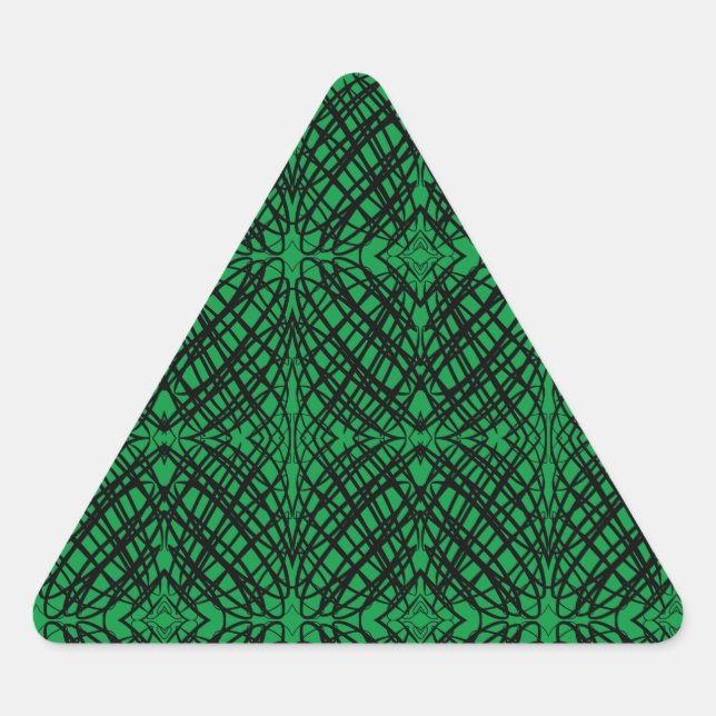 Pegatina Triangular Scribe simple | Tejido Espejo | Verde | (Anverso)