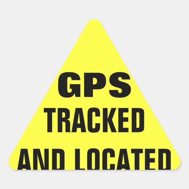 Pegatina Triangular Seguimiento y localización del GPS (Anverso)