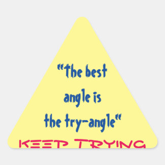 Pegatina Triangular Seguir intentando Pegatinas de profesores