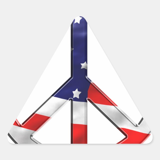 Pegatina Triangular señal de paz de estados unidos (Anverso)