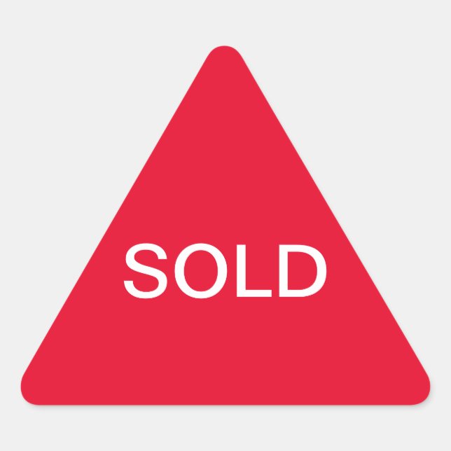 Pegatina Triangular señal de venta (Anverso)
