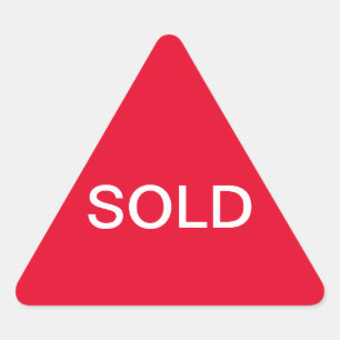 Pegatina Triangular señal de venta