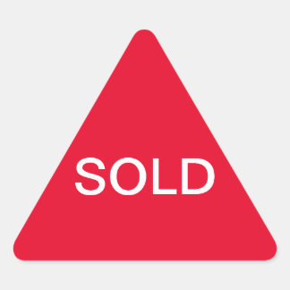 Pegatina Triangular señal de venta