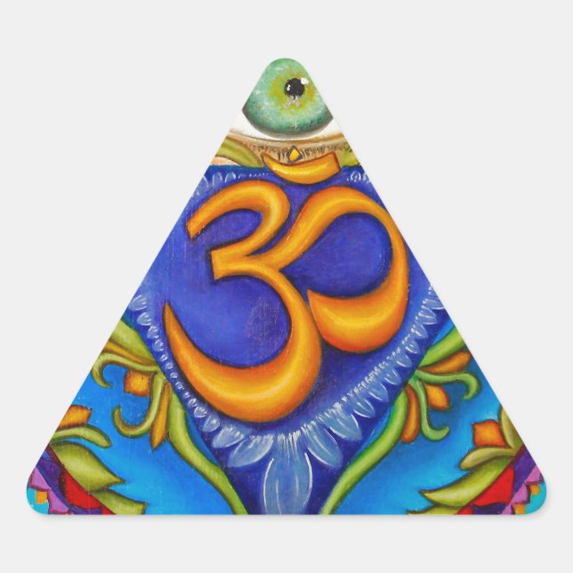 Pegatina Triangular Sexta chakra, tercer ojo (Anverso)
