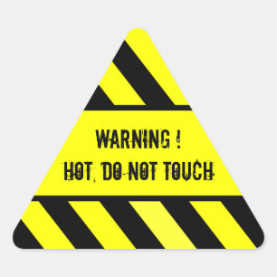 Pegatina Triangular signo de advertencia, HOT
