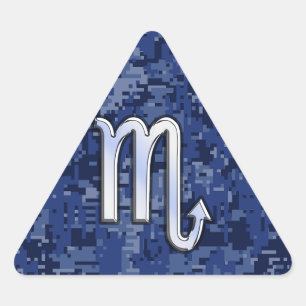 Pegatina Triangular Signo zodiacal Escorpio en decoración de camuflaje