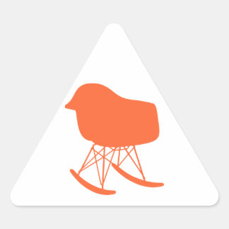 Pegatina Triangular Silhouette de la silla de la silla del patrón gris