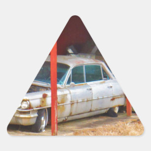 Pegatina Triangular Silver Sadan deville 1963