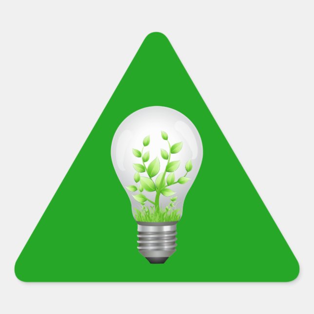 Pegatina Triangular Símbolo de luz verde (Anverso)