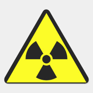 Pegatina Triangular Símbolo de trébol radiactivo oficial