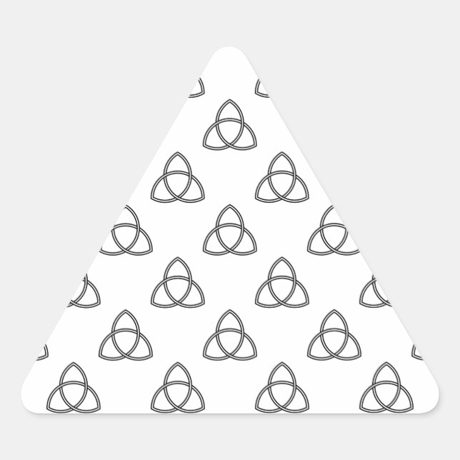 Pegatina Triangular Símbolo de Triquetra Vesica (Anverso)