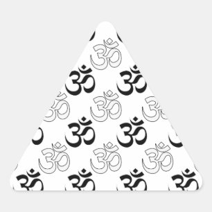 Pegatina Triangular Símbolo Om, Aum