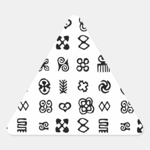 Pegatina Triangular Símbolos africanos Adinkra