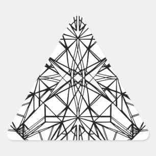 Pegatina Triangular simetría geométrica