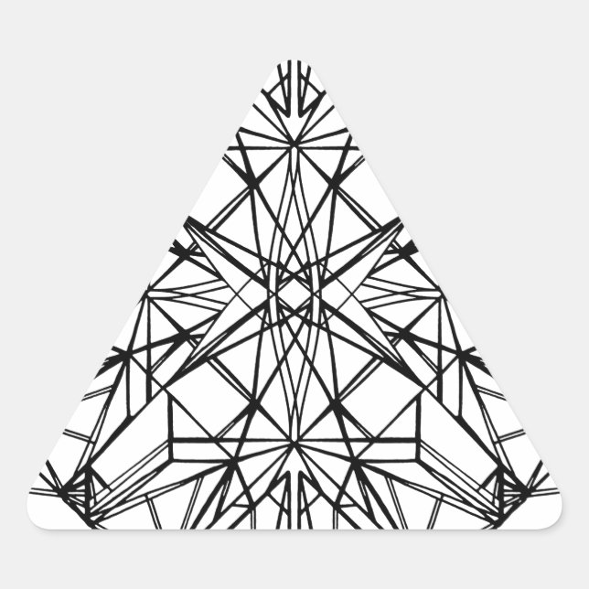 Pegatina Triangular simetría geométrica (Anverso)