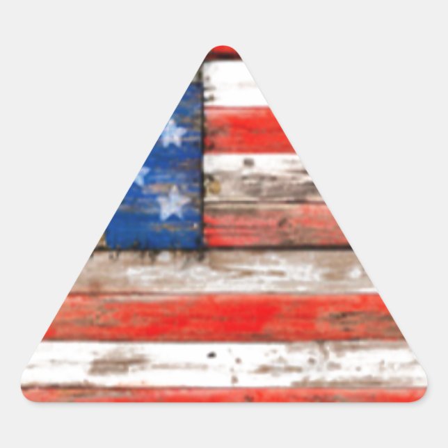 Pegatina Triangular Simplemente estadounidense (Anverso)