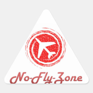 Pegatina Triangular Sin Pegatinas de la zona de vuelo