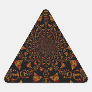 Pegatina Triangular Skull Kaleidoscope Arte Imprimir