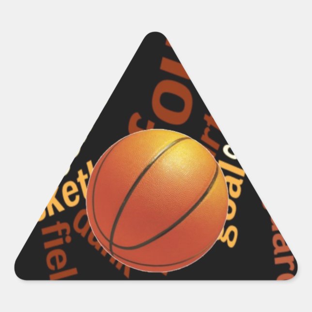 Pegatina Triangular Slam Dunk of Vocabulary: Juego de Baloncesto de Ca (Anverso)