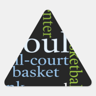 Pegatina Triangular Slam Dunk of Words: Juego de básquetbol de campeon