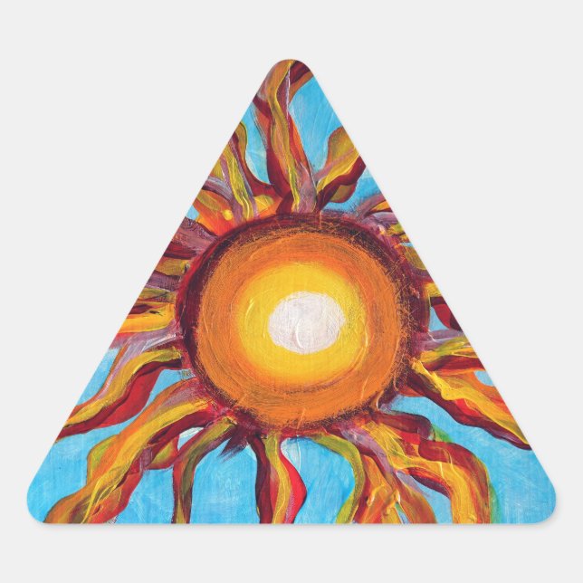 Pegatina Triangular Sol salvaje (Anverso)