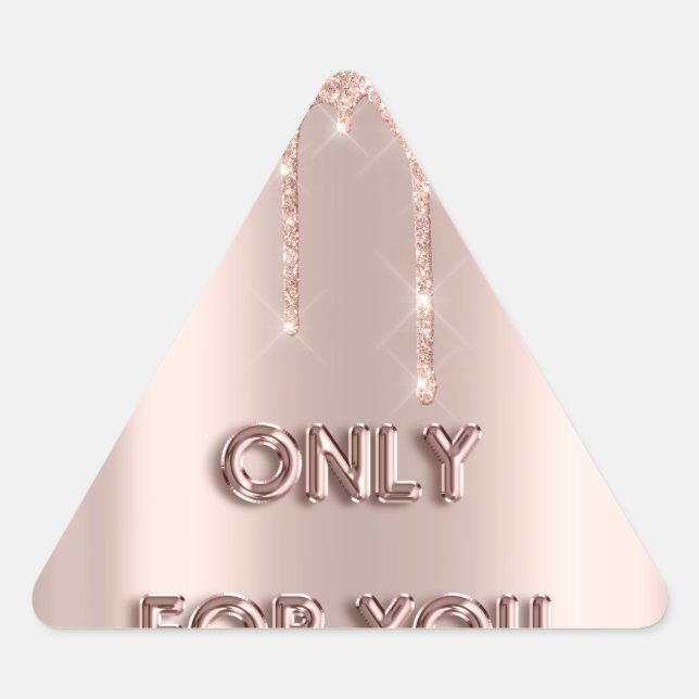 Pegatina Triangular Sólo Para Usted Comprar Rosas Drimes Triángulo de  (Anverso)