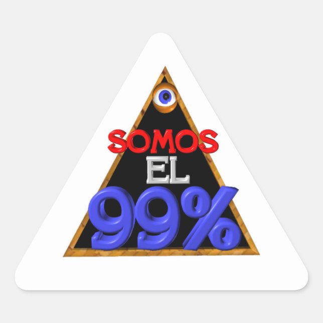 Pegatina Triangular Somos el 99% Español Somos el 99% (Anverso)