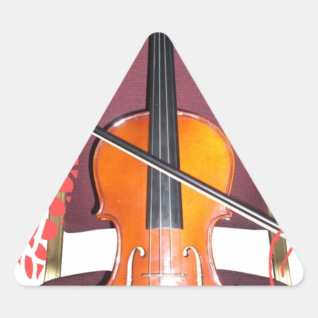Pegatina Triangular Sonido v love hakuna matata valentine (Anverso)