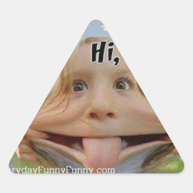 PEGATINA TRIANGULAR ¡SONRÍE! :D (Anverso)