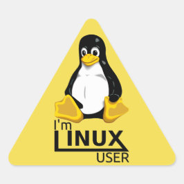 Pegatina Triangular Soy usuario de Linux