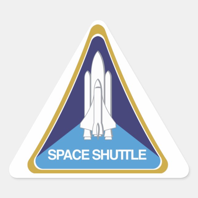 Pegatina Triangular Space Shuttle (Anverso)