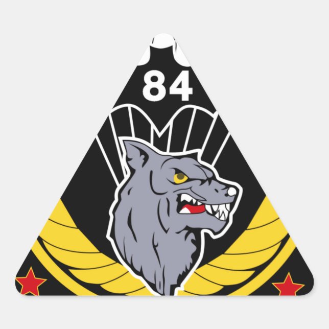 Pegatina Triangular SPETSNAZ de las Fuerzas Aéreas 84ª Recon Independi (Anverso)
