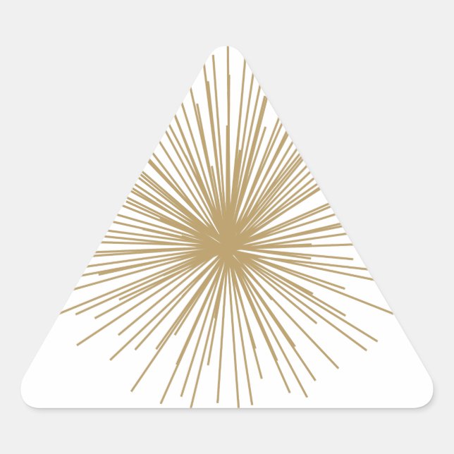 Pegatina Triangular Starburst Gold Sputnik (Anverso)