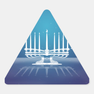Pegatina Triangular Starlit Menorah II