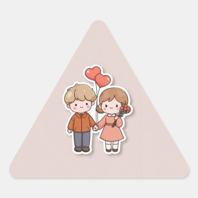 Pegatina Triangular Sticker (Anverso)